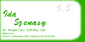 ida szenasy business card